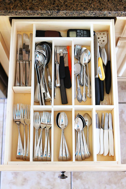 A neat silverware drawer makes it easy to find what you need when you need it.