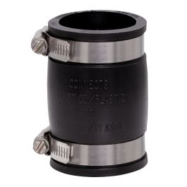 Fernco 1056-150 1-1/2-in. Flexible PVC Pipe Coupling for Cast Iron and ...