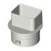 Downspout Adapter Offset Landscaping Drain Pipe 2" x 3" x 4", White