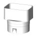 Downspout Adapter Straight Landscaping Drain Pipe 3" x 4" x 4", White