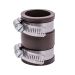 Fernco 1056-100 1 in. Flexible PVC Pipe Coupling for Cast Iron and Plastic Plumbing Connections in Brown