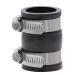 Fernco 1056-100 1-in. Flexible PVC Pipe Coupling for Cast Iron and Plastic Plumbing Connections in Black