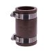 Fernco 1056-125 1-1/4 in. Flexible PVC Pipe Coupling for Cast Iron and Plastic Plumbing Connections in Brown