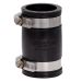Fernco 1056-125 1-1/4-in. Flexible PVC Pipe Coupling for Cast Iron and Plastic Plumbing Connections in Black
