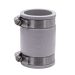 Fernco 1056-150 1-1/2 in. Flexible PVC Pipe Coupling for Cast Iron and Plastic Plumbing Connections in Gray