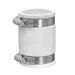 Fernco 1056-150 1-1/2 in. Flexible PVC Pipe Coupling for Cast Iron and Plastic Plumbing Connections in White