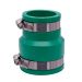 Fernco 1056-215 Reducing 2 in. x 1-1/2 in. Flexible PVC Pipe Coupling for Cast Iron and Plastic Plumbing Connections in Green