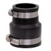 Fernco 1056-215 Reducing 2-in. x 1-1/2-in. Flexible PVC Pipe Coupling for Cast Iron and Plastic Plumbing Connections in Black