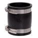Fernco 1056-22 2-in. Flexible PVC Pipe Coupling for Cast Iron and Plastic Plumbing Connections in Black