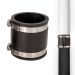 Fernco P1056-250 2.5-in. Cast Iron, Plastic and Steel Pipe Flexible Coupling Connector Adapter in Black
