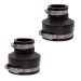 Fernco 2-Pack 1056-315 Reducing 3-in. x 1-1/2-in. Flexible PVC Pipe Coupling for Cast Iron and Plastic Plumbing Connections in Black