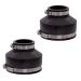 Fernco 2-Pack 1056-42 Reducing 4-in. x 2-in. Flexible PVC Pipe Coupling for Cast Iron and Plastic Plumbing Connections in Black