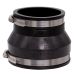 Fernco 1056-43 Reducing 4-in. x 3-in. Flexible PVC Pipe Coupling for Cast Iron and Plastic Plumbing Connections in Black