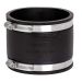 Fernco 1056-44 4-in. Flexible PVC Pipe Coupling for Cast Iron and Plastic Plumbing Connections in Black