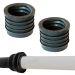 Fernco P22U-205 2-in. Service Weight Cast Iron Hub to 2-in. Sch. 40 PVC Compression Donut, 2-Pack
