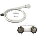 Ultra Faucets UF08263S/UF08270 White RV / Mobile Home Shower Faucet W/ Smoke Handles - Includes Hand-Held Shower