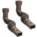 Amerimax Brown Flexible Downspout Extension Gutter Connector Rainwater Drainage, 2-Pack