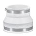 Fernco 1056-43W Reducing 4 x 3 Inch Flexible Pipe Coupling Plumbing Socket for Plastic PVC ABS, Cast Iron, and Lead in White