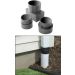 Fernco DSC-534 4-Inch Drain Pipe and 3-Inch x 2-Inch Rectangular Downspout, Black