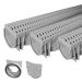 Source 1 Drainage S1E-PLCD-3PK 3-Pack Trench & Driveway Channel Drain System With Grates 