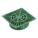 StormDrain FSD-090-S 9-inch Green Square Catch Basin Drain Grate with Bottom Outlet
