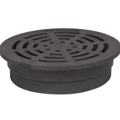 Fernco Storm Drain FSD-064-R 6-inch Round Bottom Outlet Drain Grate - Black