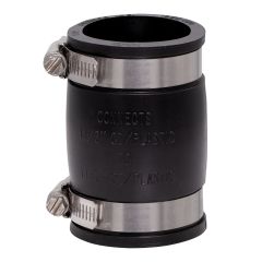 Fernco 1056-150 1-1/2-in. Flexible PVC Pipe Coupling for Cast Iron and Plastic Plumbing Connections in Black