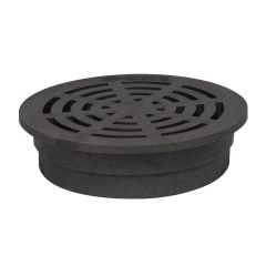 Fernco Storm Drain FSD-044-R 4-inch Round Bottom Outlet Drain Grate - Black