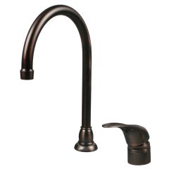 Ultra Faucet High Arc Gooseneck RV Mobile Home Single Lever Kitchen Faucet, Oil Rubbed Bronze