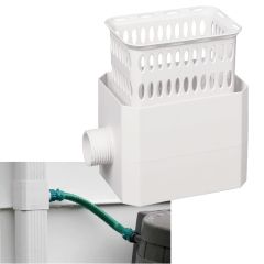 Amerimax Catch-A-Raindrop Downspout Rainwater Collection Diverter Connector System 2x3-in, White