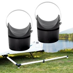 Fernco QwikCamp RV and Camper Sewer Waste Connection System Pipe Stands in Black
