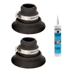 Bennington Roof Collar Repair Boot 2 Pack with Sealant Vent Flashing - Fits 1.5"-2" Pipe, Made in the USA