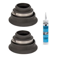 Bennington Roof Collar Repair Boot 2 Pack with Sealant Vent Flashing - Fits 2.5"-3" Pipe, Made in the USA