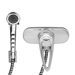 Ultra Faucets RV Mobile Travel Home Shower Faucet Lever Handle with Handheld Shower Set in Chrome