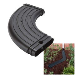 Amerimax 4631 StealthFlow Low Profile Downspout Adapter Adjustable Elbow Black