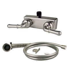 Ultra Faucets RV Mobile Travel Home Shower Valve with Hand-Held Shower Set, Brushed Nickel