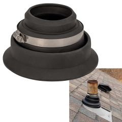 Roof Collar Repair Boot Vent Flashing UV Resistant - Fits 2.5" - 3" Pipe, Made in the USA
